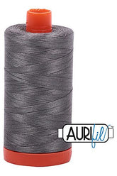 Aurifil Mako 50wt Cotton 1300 m 1422 yd. spool - 5004 Grey Smoke